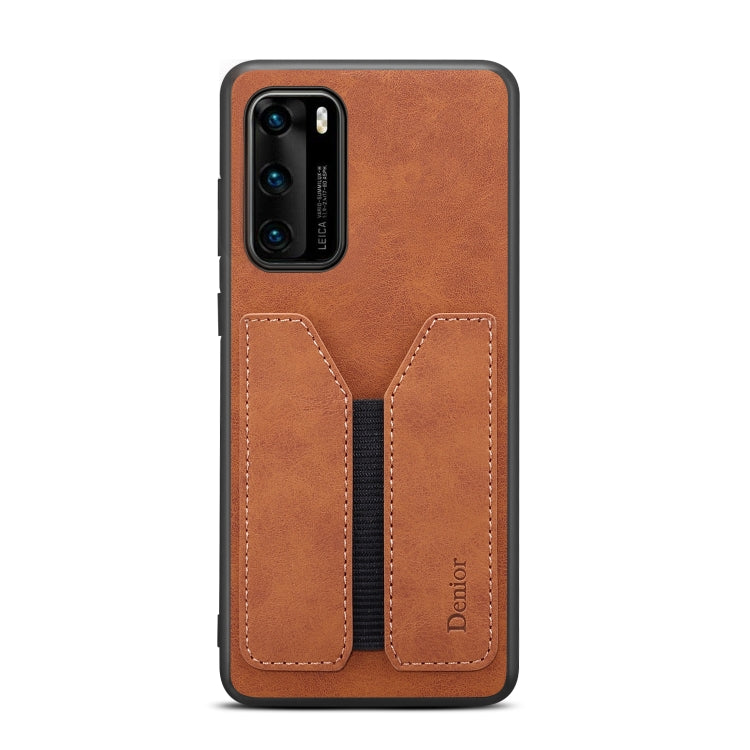 For Huawei P40 Pro Denior DV Elastic Card PU Back Cover Phone Case