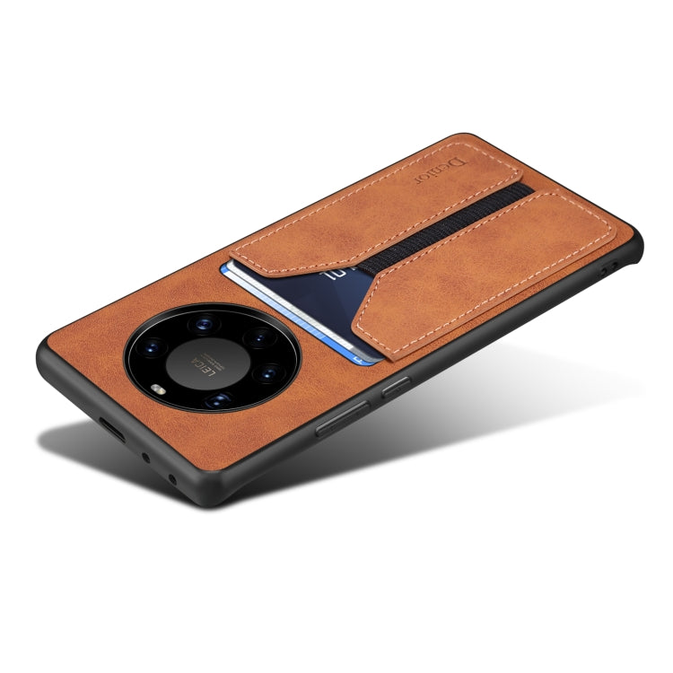 For Huawei Mate 40 Pro+ Denior DV Elastic Card PU Back Cover Phone Case