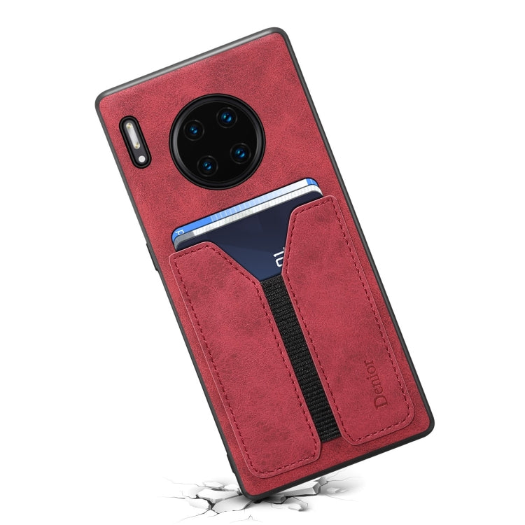 For Huawei Mate 30 Denior DV Elastic Card PU Back Cover Phone Case