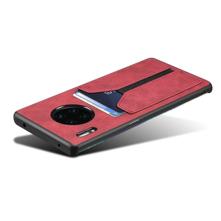 For Huawei Mate 30 Denior DV Elastic Card PU Back Cover Phone Case