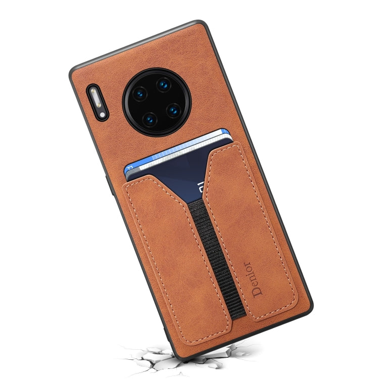 For Huawei Mate 30 Denior DV Elastic Card PU Back Cover Phone Case