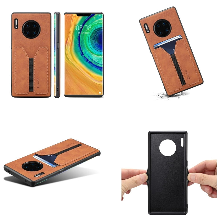 For Huawei Mate 30 Denior DV Elastic Card PU Back Cover Phone Case