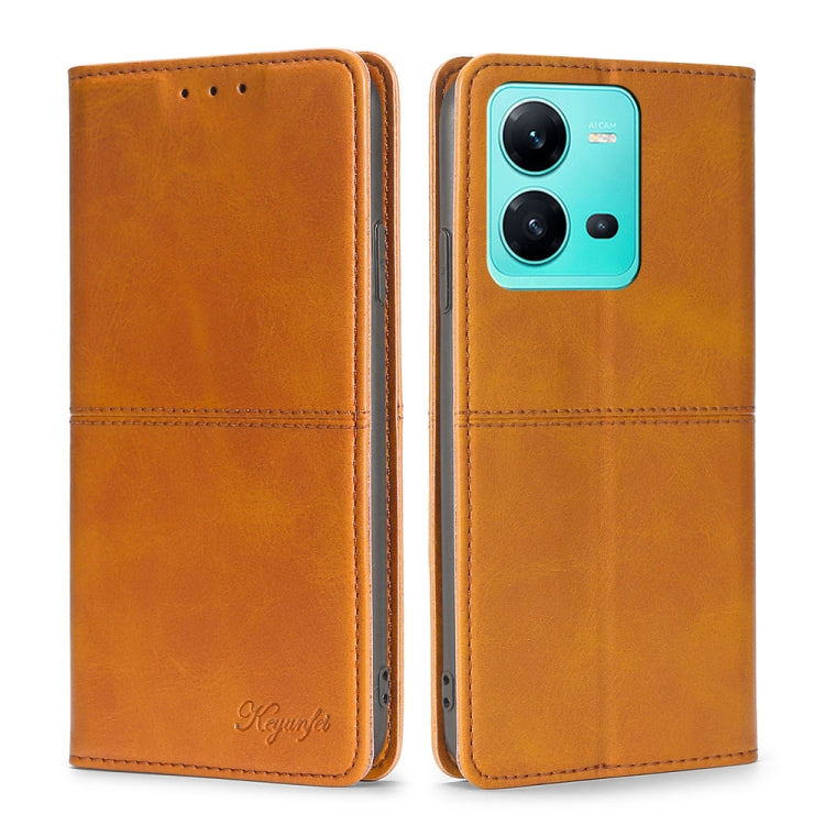For vivo V25 5G/V25e 5G Cow Texture Magnetic Leather Phone Case