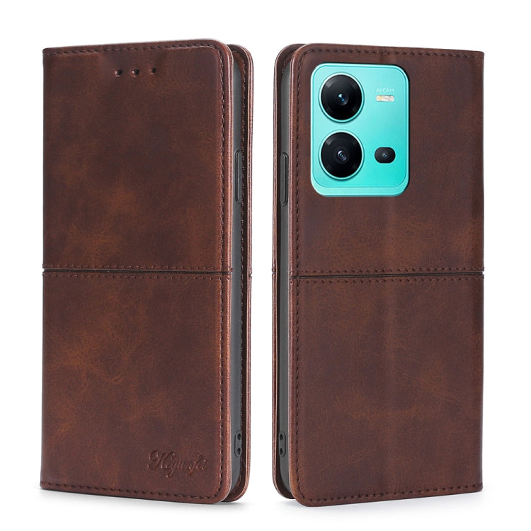 For vivo V25 5G/V25e 5G Cow Texture Magnetic Leather Phone Case