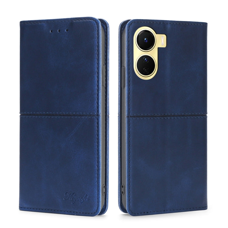For vivo Y16 4G/Y02s 4G Cow Texture Magnetic Leather Phone Case
