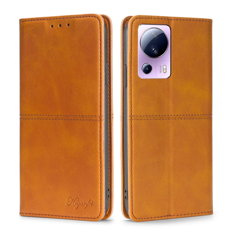 For Xiaomi Civi 2 5G Cow Texture Magnetic Leather Phone Case