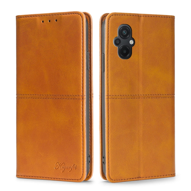 For Xiaomi Poco M5 4G Cow Texture Magnetic Leather Phone Case
