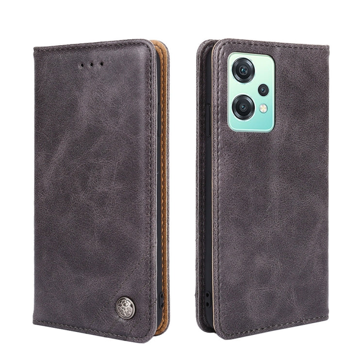 For OPPO K10x 5G Non-Magnetic Retro Texture Flip Leather Phone Case