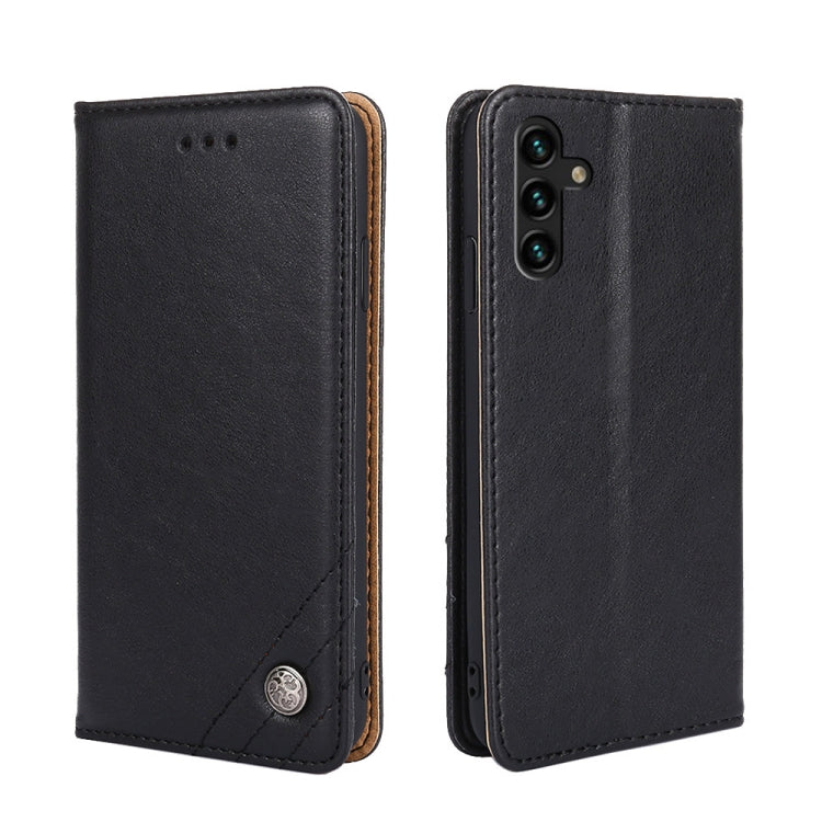 For Samsung Galaxy A04s Non-Magnetic Retro Texture Flip Leather Phone Case