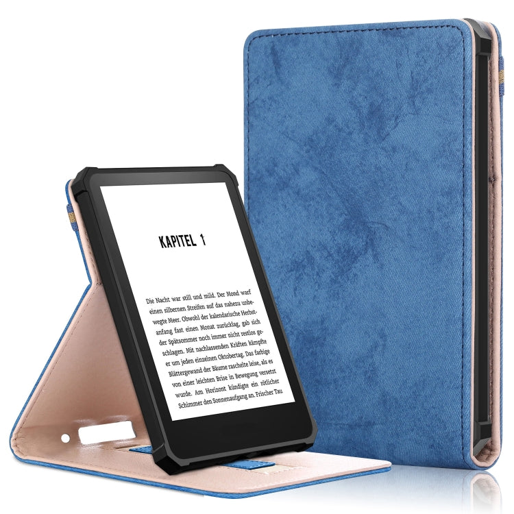 For Amazon Kindle 11th Gen 2022 6.0 inch Marble Cloth Texture Leather Tablet Smart Case