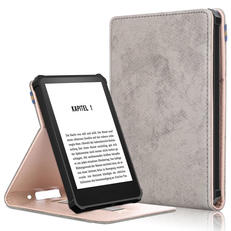 For Amazon Kindle 11th Gen 2022 6.0 inch Marble Cloth Texture Leather Tablet Smart Case