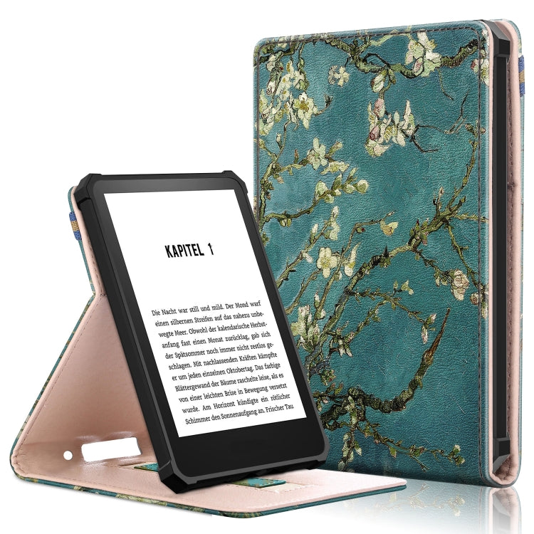 For Amazon Kindle 11th Gen 2022 6.0 inch Marble Cloth Texture Leather Tablet Smart Case