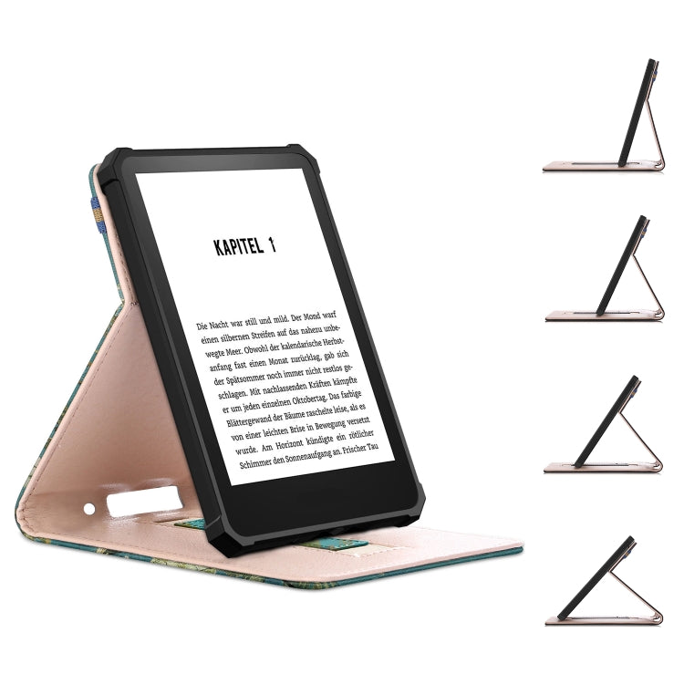 For Amazon Kindle 11th Gen 2022 6.0 inch Marble Cloth Texture Leather Tablet Smart Case