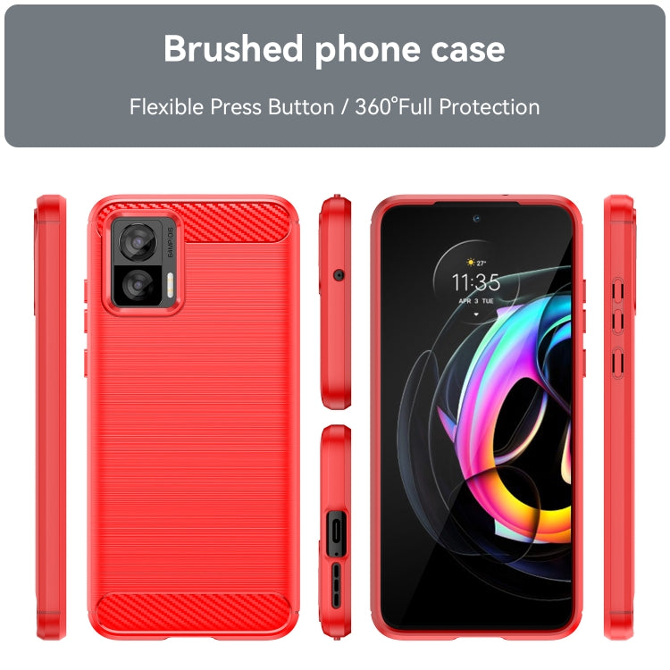 For Motorola Edge 30 Neo Brushed Texture Carbon Fiber TPU Phone Case