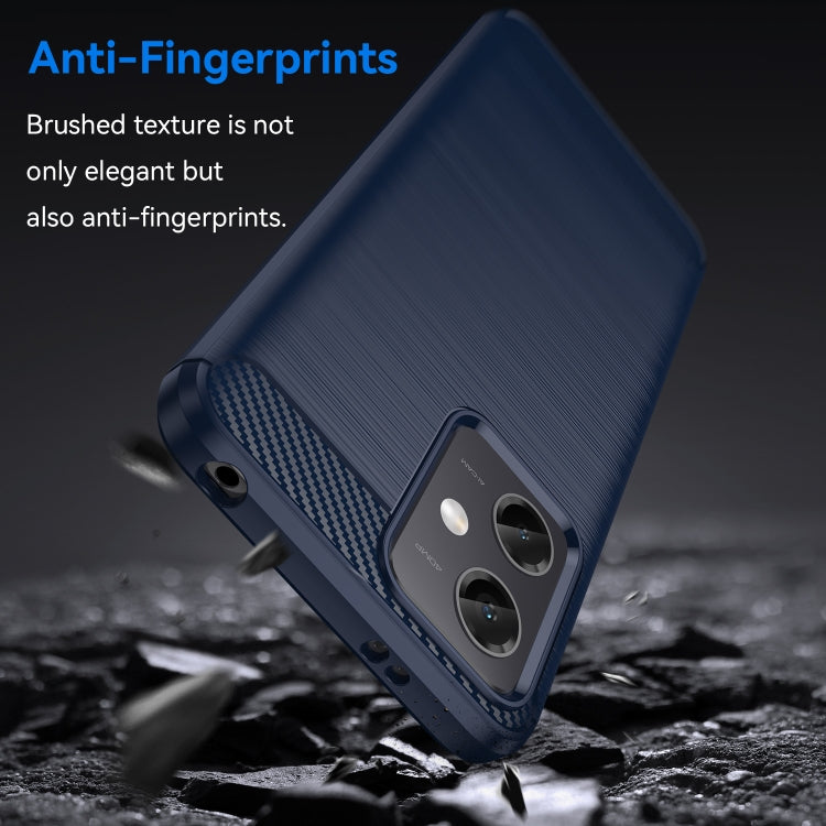 For Xiaomi Redmi Note 12 China Brushed Texture Carbon Fiber TPU Phone Case