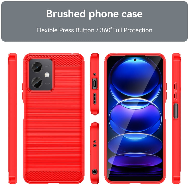 For Xiaomi Redmi Note 12 China Brushed Texture Carbon Fiber TPU Phone Case