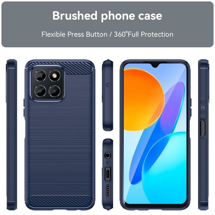 For Honor Play 6C Brushed Texture Carbon Fiber TPU Phone Case