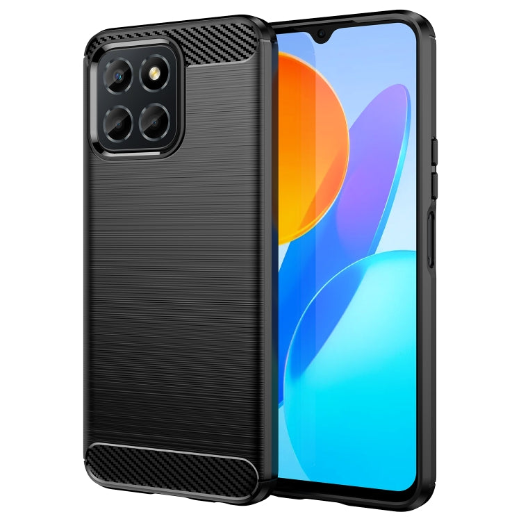 For Honor Play 6C Brushed Texture Carbon Fiber TPU Phone Case