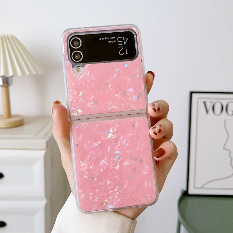 For Samsung Galaxy Z Flip3 5G Shell Pattern Glitter Shockproof Phone Case