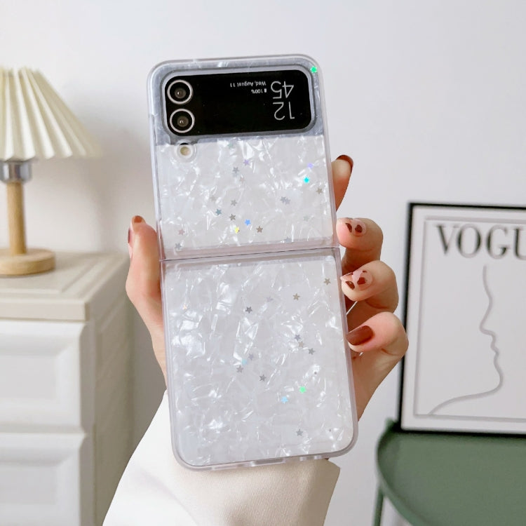 For Samsung Galaxy Z Flip3 5G Shell Pattern Glitter Shockproof Phone Case
