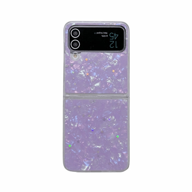 For Samsung Galaxy Z Flip3 5G Shell Pattern Glitter Shockproof Phone Case