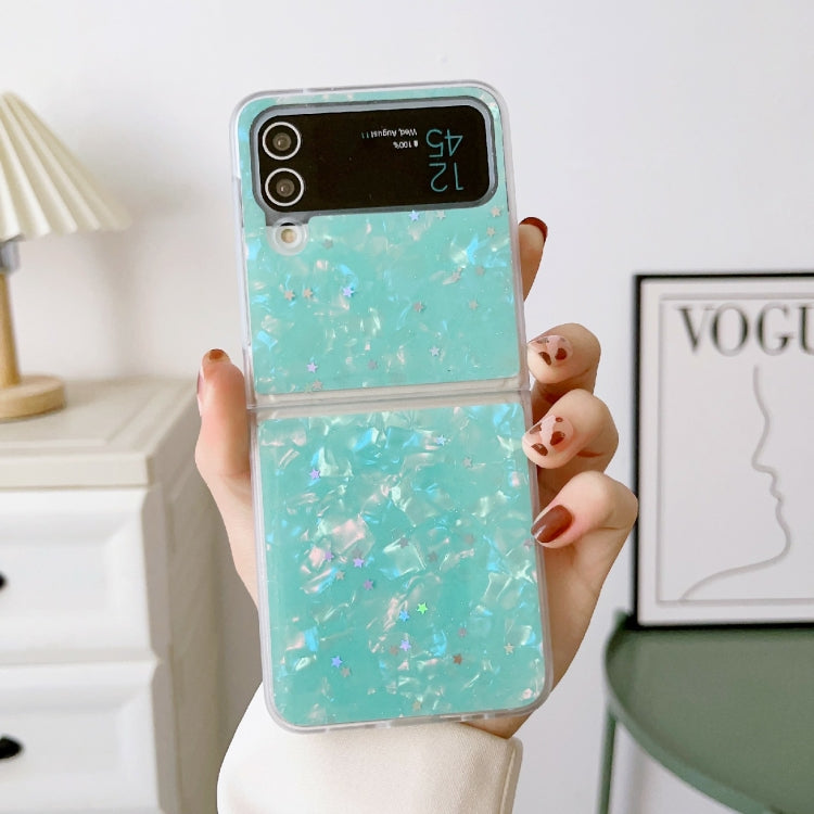 For Samsung Galaxy Z Flip3 5G Shell Pattern Glitter Shockproof Phone Case