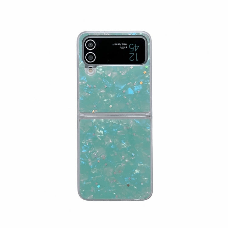 For Samsung Galaxy Z Flip3 5G Shell Pattern Glitter Shockproof Phone Case