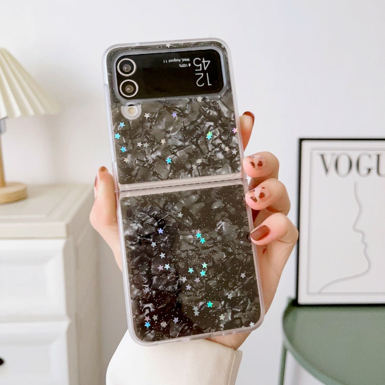 For Samsung Galaxy Z Flip3 5G Shell Pattern Glitter Shockproof Phone Case