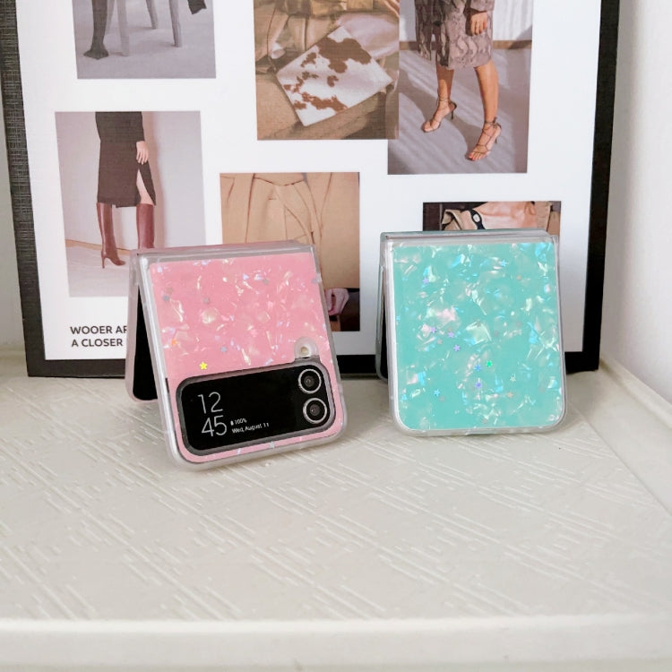 For Samsung Galaxy Z Flip3 5G Shell Pattern Glitter Shockproof Phone Case