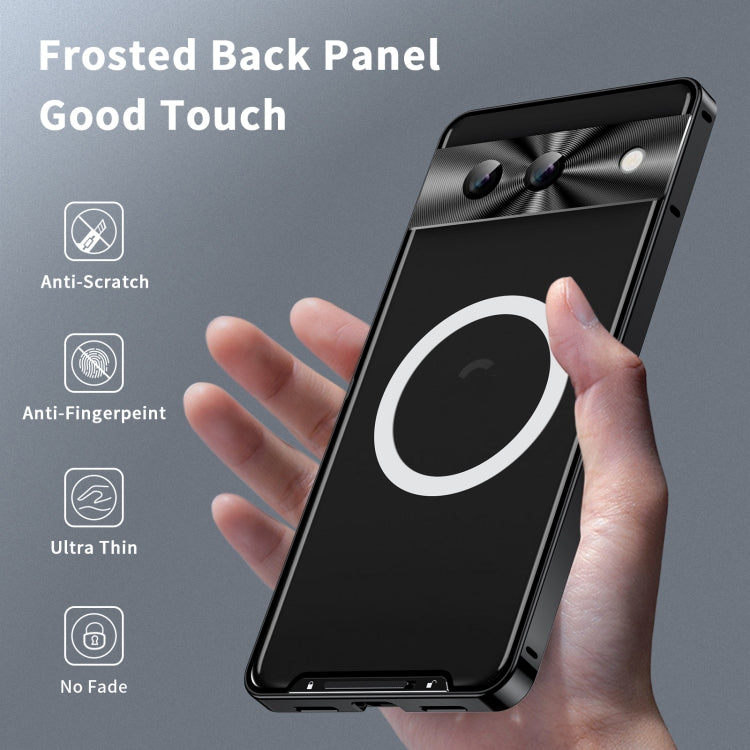 For Google Pixel 8a MagSafe Magnetic Frosted Metal Phone Case