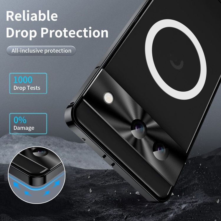 For Google Pixel 8a MagSafe Magnetic Frosted Metal Phone Case