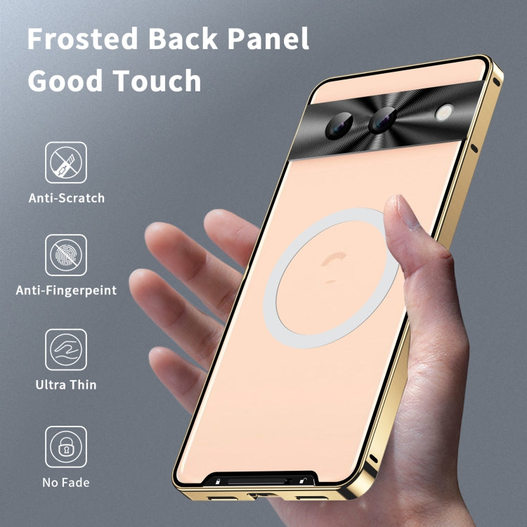 For Google Pixel 8a MagSafe Magnetic Frosted Metal Phone Case