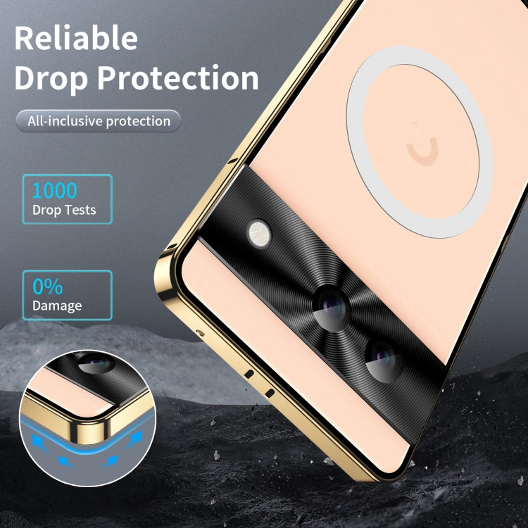 For Google Pixel 8a MagSafe Magnetic Frosted Metal Phone Case