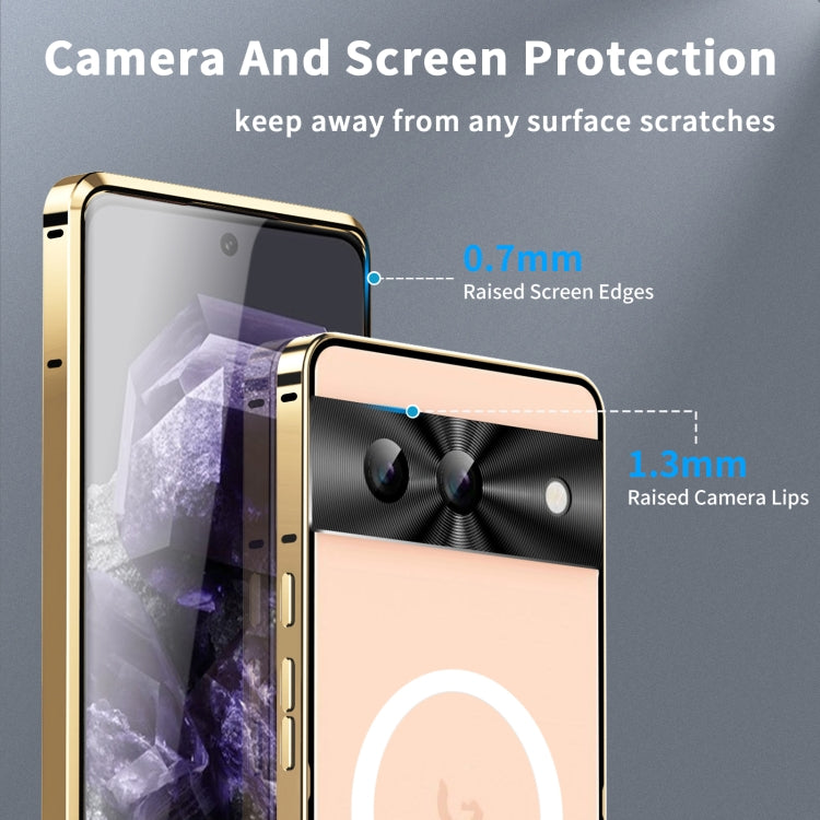 For Google Pixel 8a MagSafe Magnetic Frosted Metal Phone Case