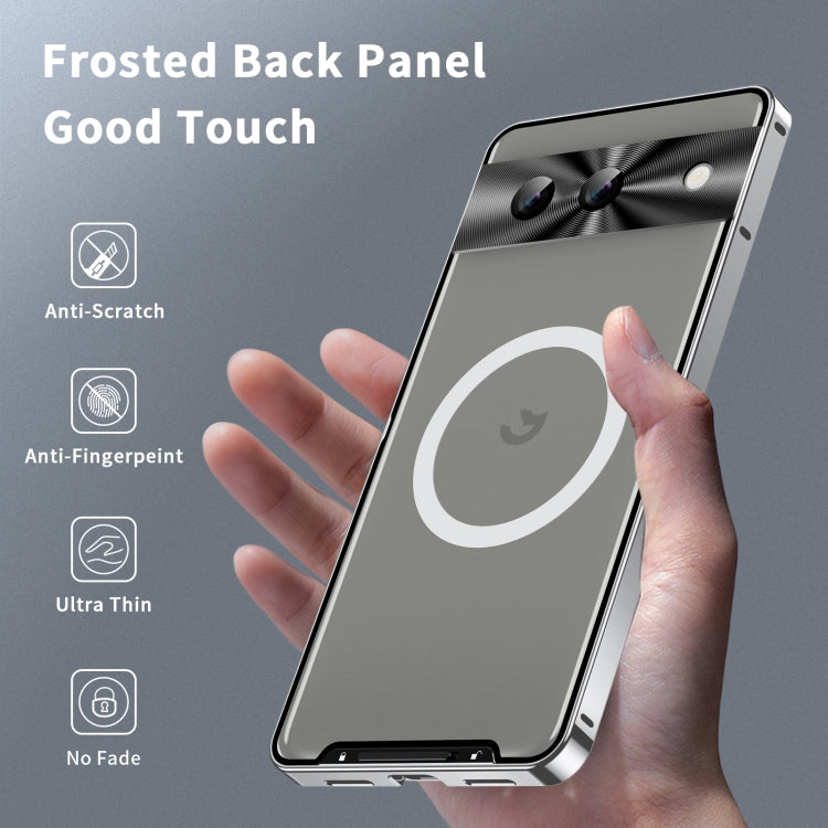 For Google Pixel 8a MagSafe Magnetic Frosted Metal Phone Case