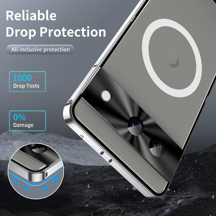 For Google Pixel 8a MagSafe Magnetic Frosted Metal Phone Case