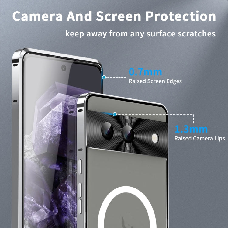 For Google Pixel 8a MagSafe Magnetic Frosted Metal Phone Case