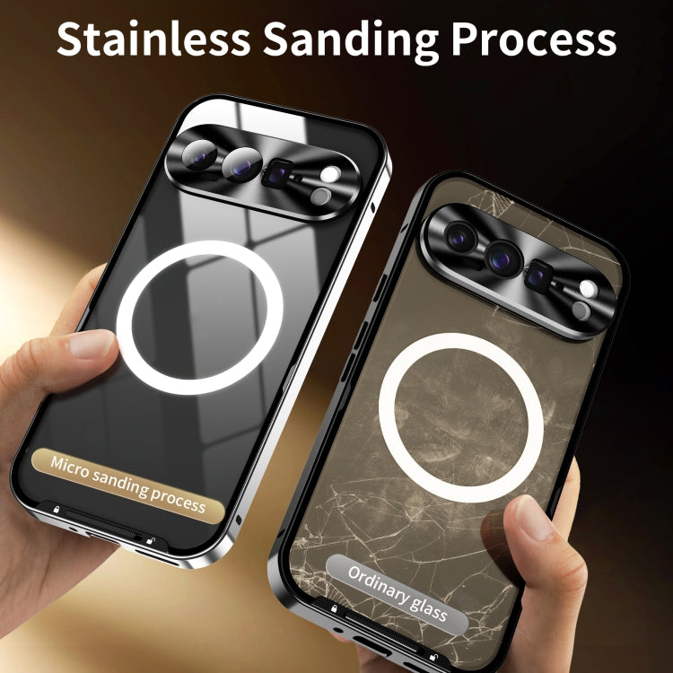 For Google Pixel 9 Pro MagSafe Magnetic Frosted Metal Phone Case