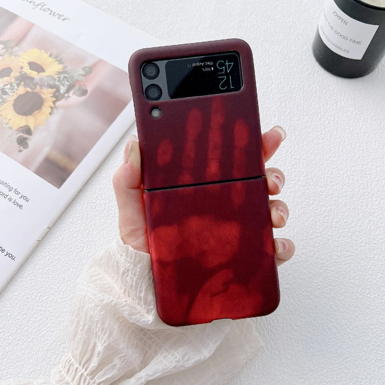 For Samsung Galaxy Z Flip3 5G Heat Sensitive Silicone Protective Phone Case