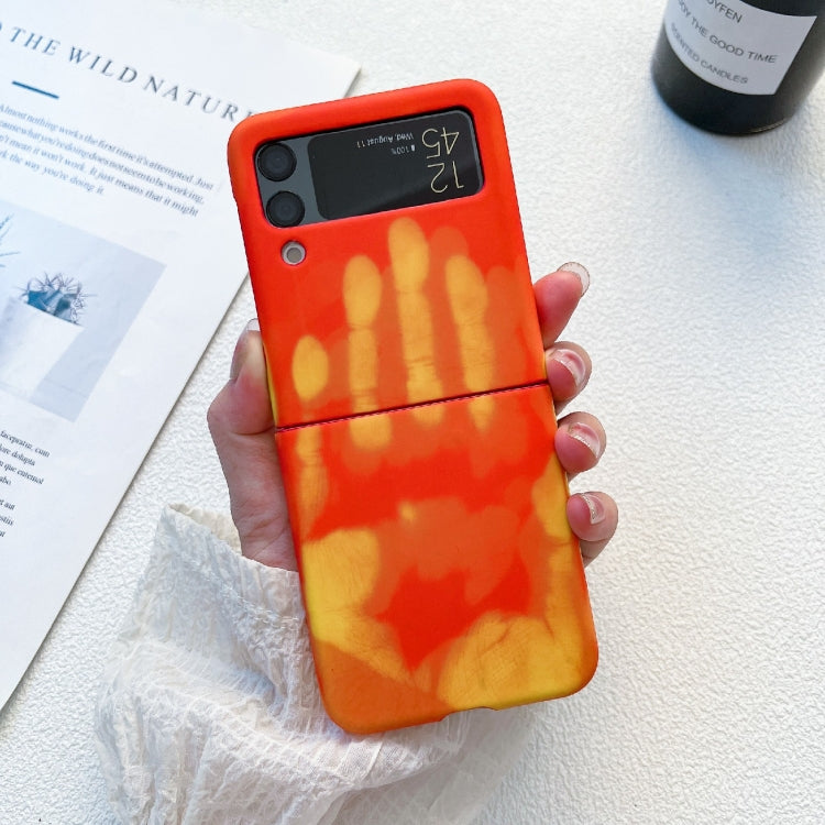 For Samsung Galaxy Z Flip3 5G Heat Sensitive Silicone Protective Phone Case
