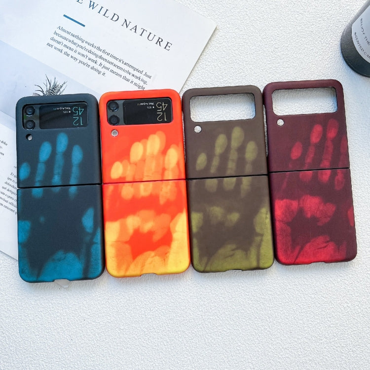 For Samsung Galaxy Z Flip3 5G Heat Sensitive Silicone Protective Phone Case