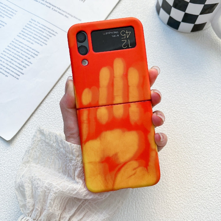 For Samsung Galaxy Z Flip4 Heat Sensitive Silicone Protective Phone Case