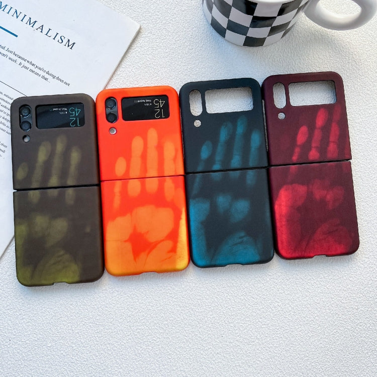 For Samsung Galaxy Z Flip4 Heat Sensitive Silicone Protective Phone Case