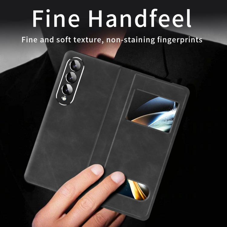 For Samsung Galaxy Z Fold2 5G Mature Window View Flip Leather Phone Case