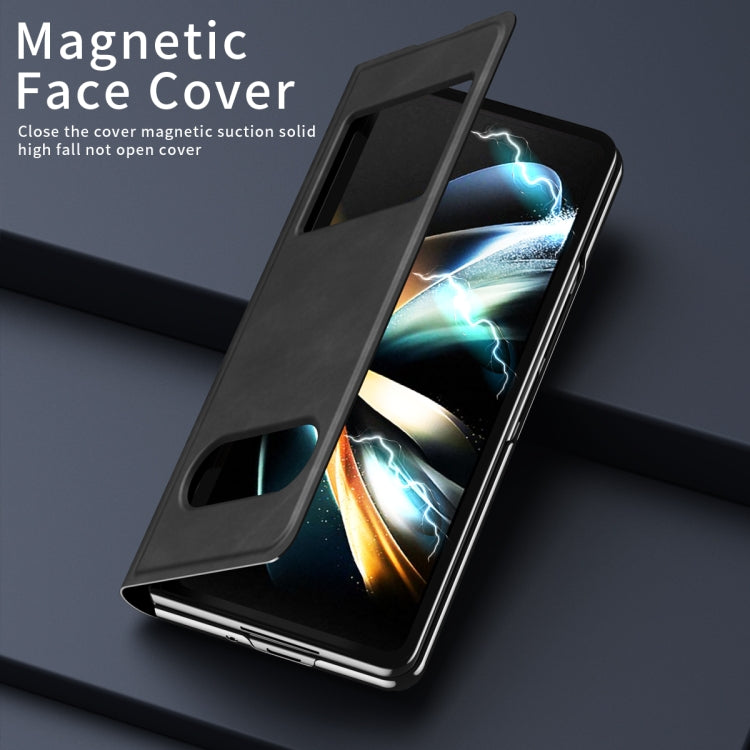 For Samsung Galaxy Z Fold2 5G Mature Window View Flip Leather Phone Case