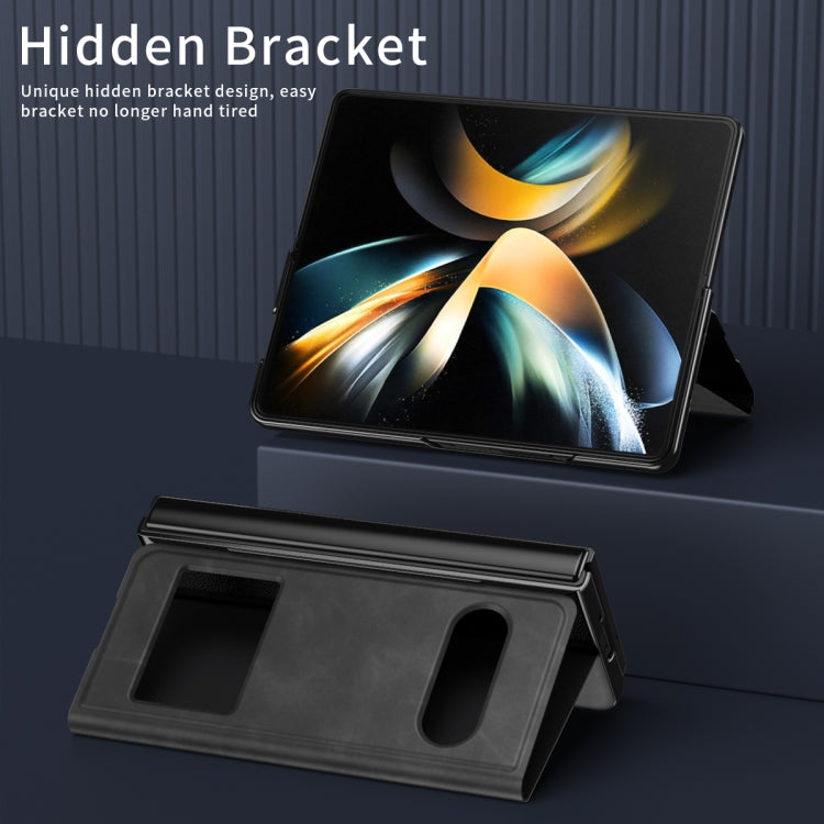 For Samsung Galaxy Z Fold2 5G Mature Window View Flip Leather Phone Case