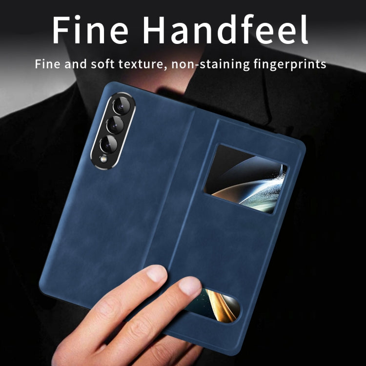 For Samsung Galaxy Z Fold2 5G Mature Window View Flip Leather Phone Case