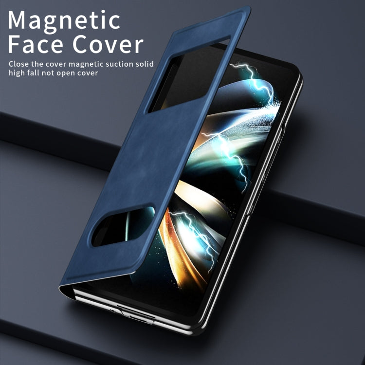 For Samsung Galaxy Z Fold2 5G Mature Window View Flip Leather Phone Case