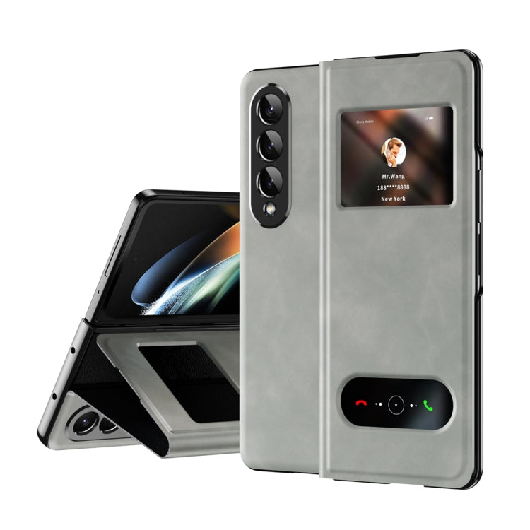For Samsung Galaxy Z Fold2 5G Mature Window View Flip Leather Phone Case