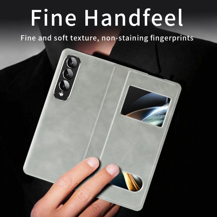 For Samsung Galaxy Z Fold2 5G Mature Window View Flip Leather Phone Case